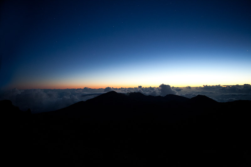 Sunrise at Haleakalā National Park, Hawaii