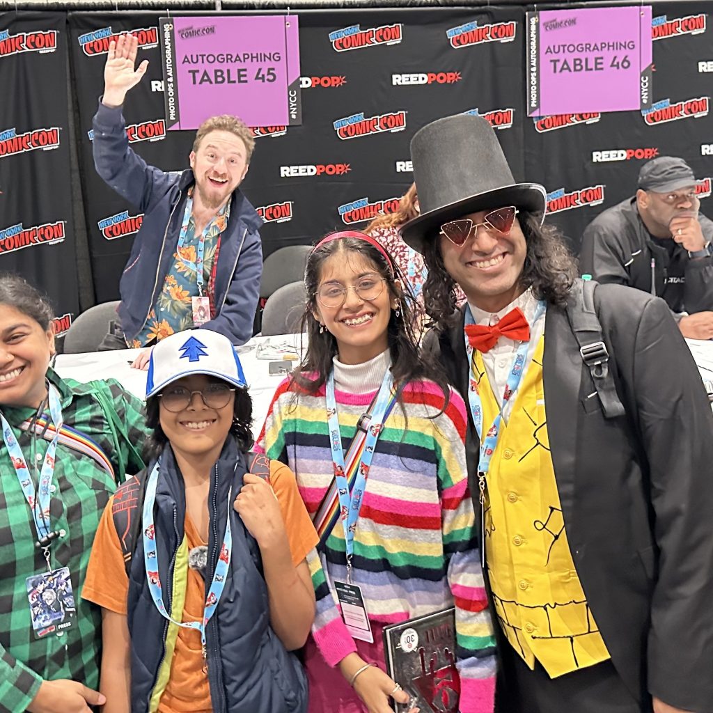 My family and I with Alex Hirsch at New York ComicCon.